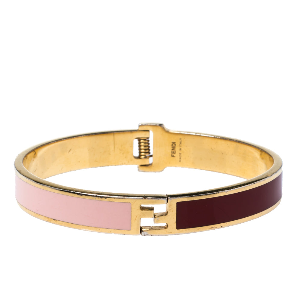 Fendi | Jewelry | Fendi Sta Bicolor Enamel Gold Tone Bracelet S | Poshmark