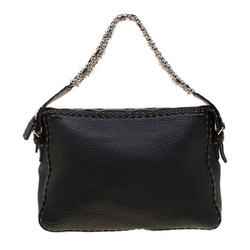 Fendi Black Leather Shoulder Bag