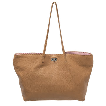 Fendi Brown Leather Selleria Tote