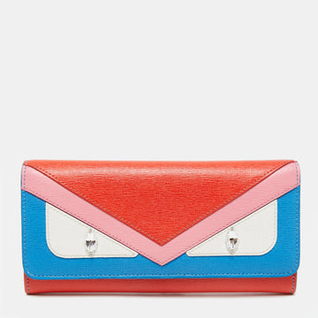 Fendi Multicolor Leather Monster Continental Wallet