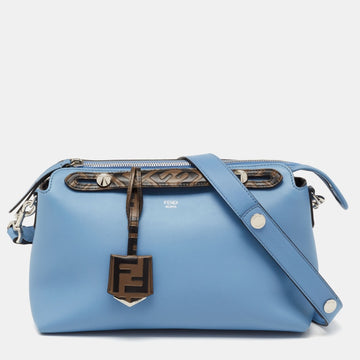 Fendi Blue Leather Small By The Way Shoulder Bag