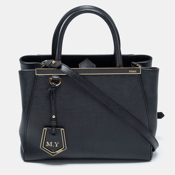 Fendi Black Leather Small 2Jours Tote