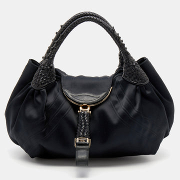 Fendi Black Satin Spy Hobo