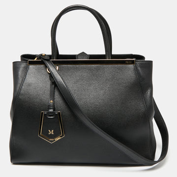 Fendi Black Leather Medium 2Jours Tote