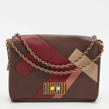 Fendi Multicolor Leather Claudia Chain Shoulder Bag