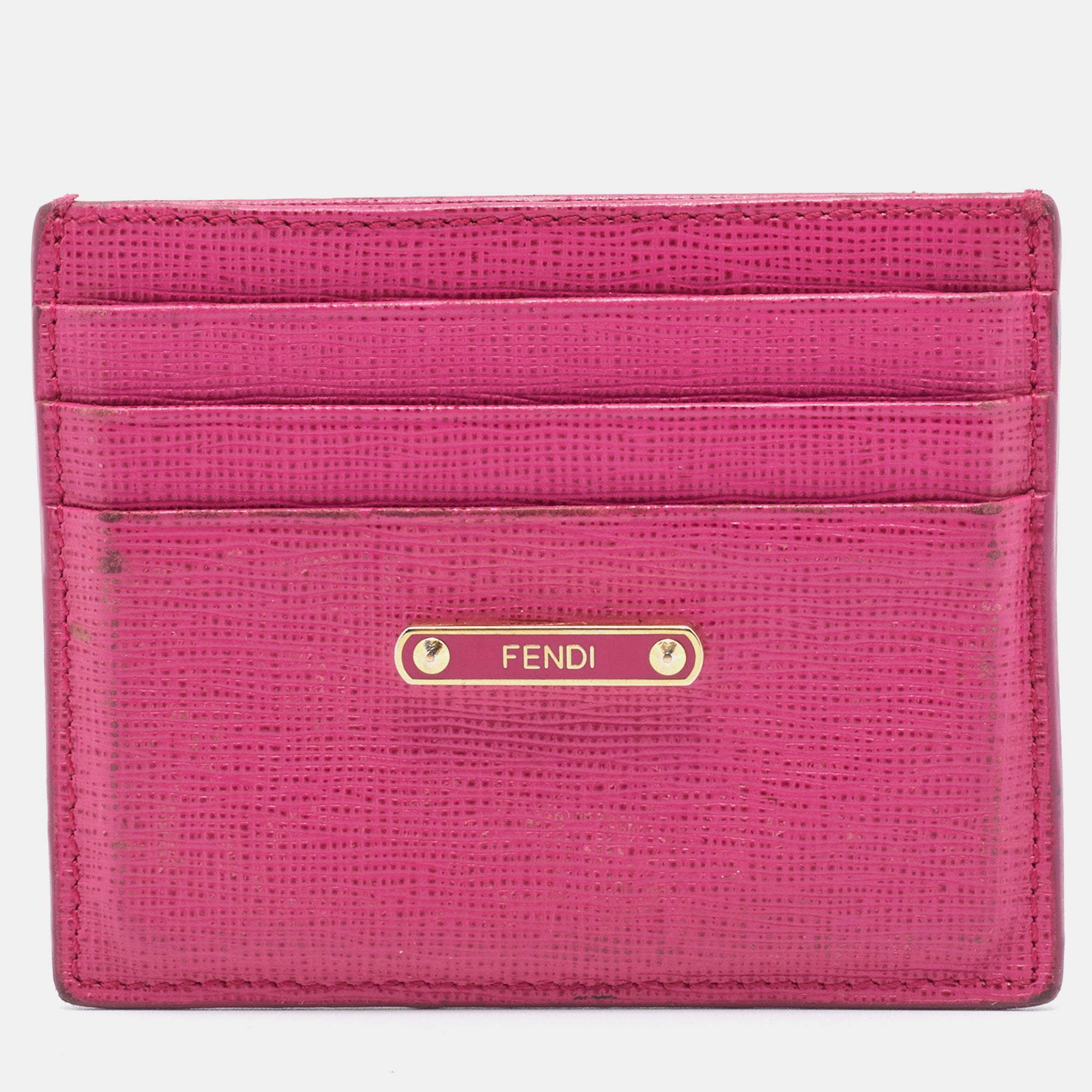 Fendi card cheap holder pink