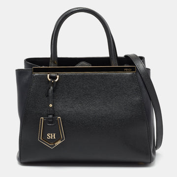 Fendi Black Leather Small 2Jours Tote