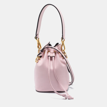 Fendi Pink Leather Mini Mon Tresor Shoulder Bag