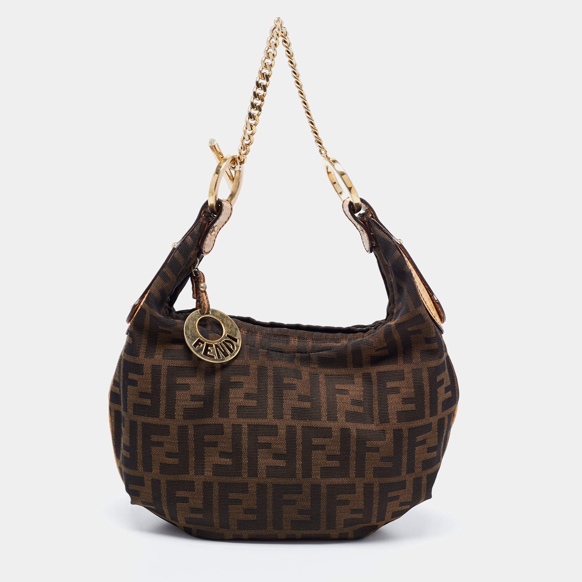 Fendi brown hotsell zucca bag