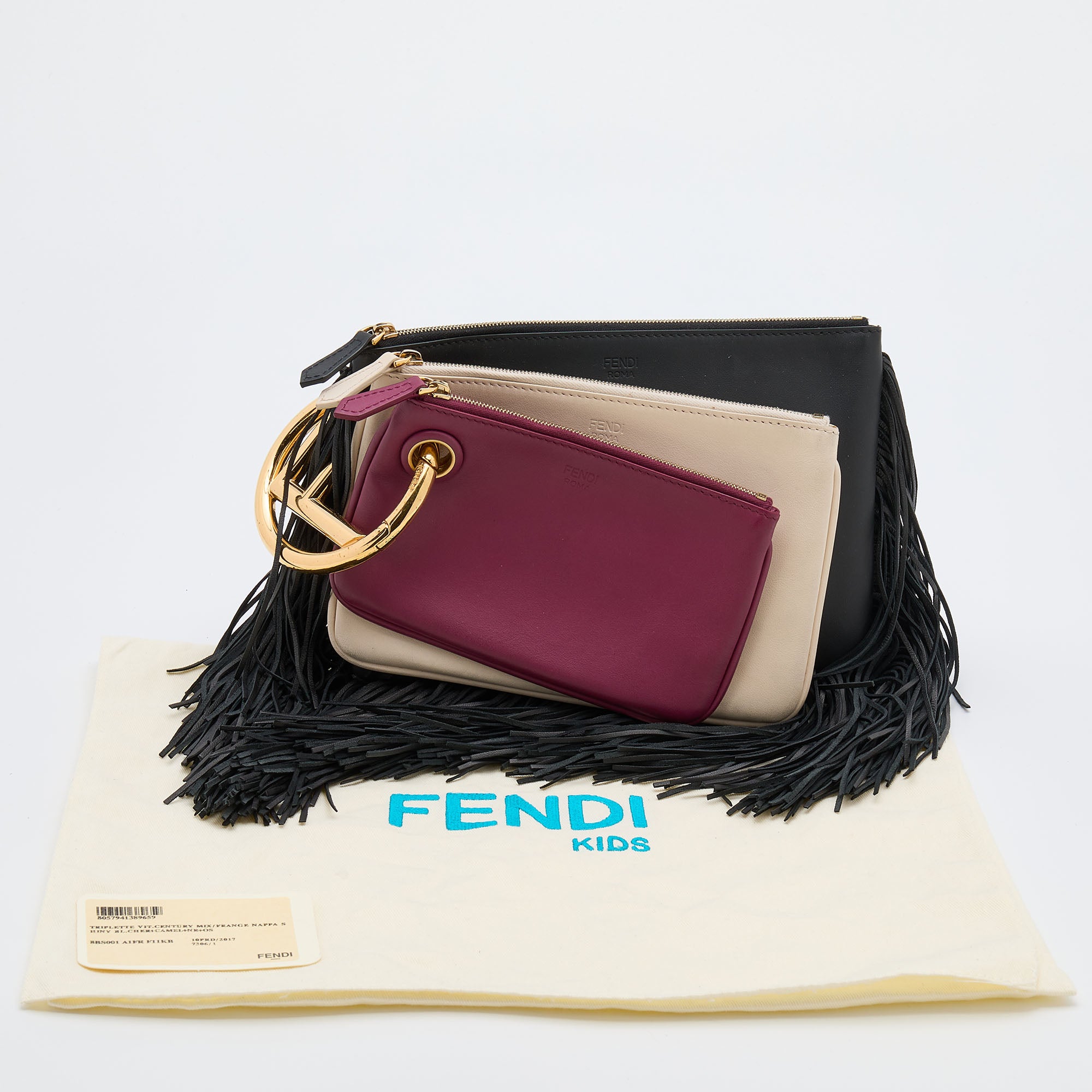 Fendi store triplette clutch