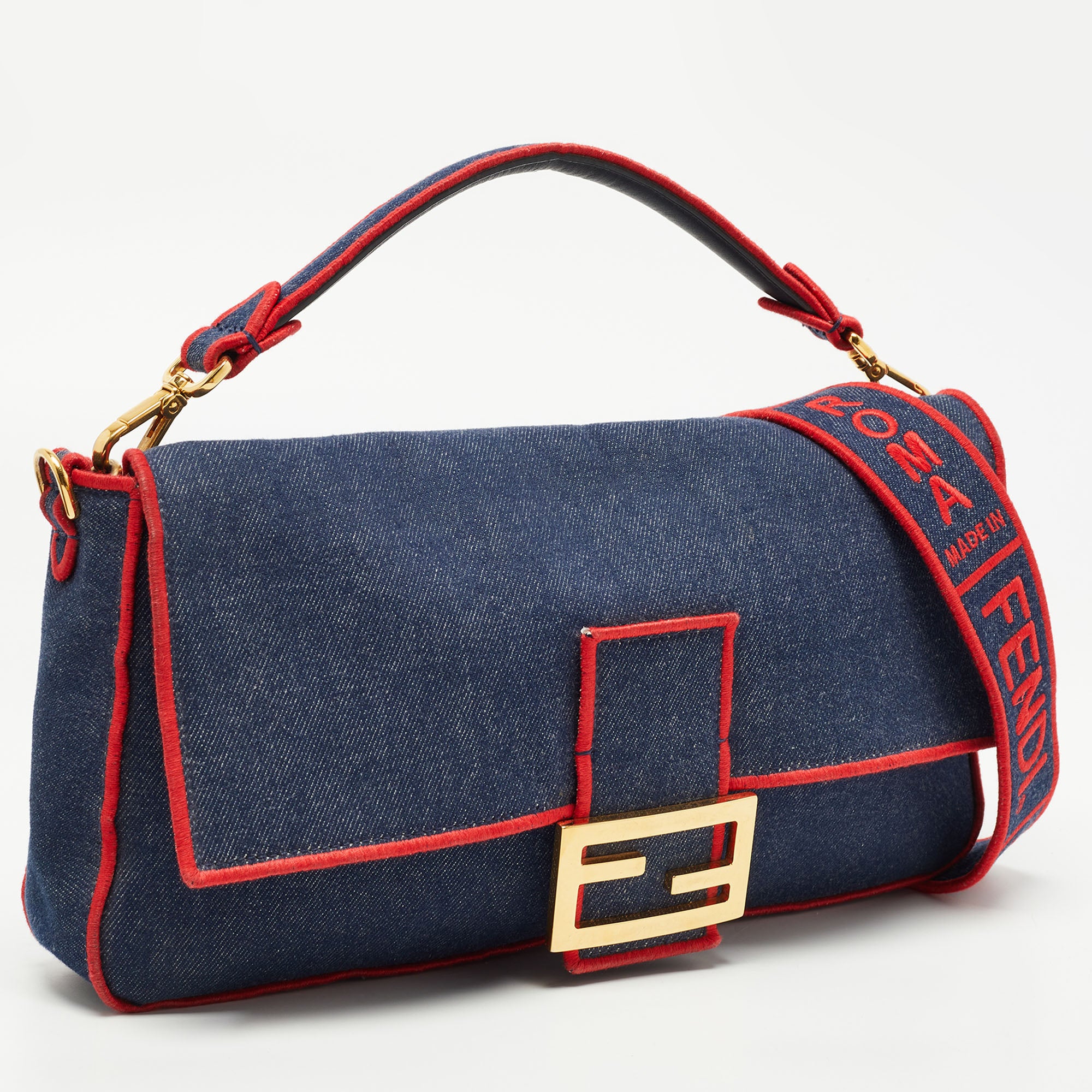 Denim sales fendi baguette