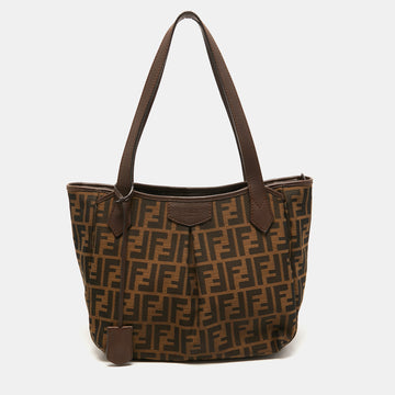 Fendi Brown/Tobacco Zucca Canvas Shopper Tote