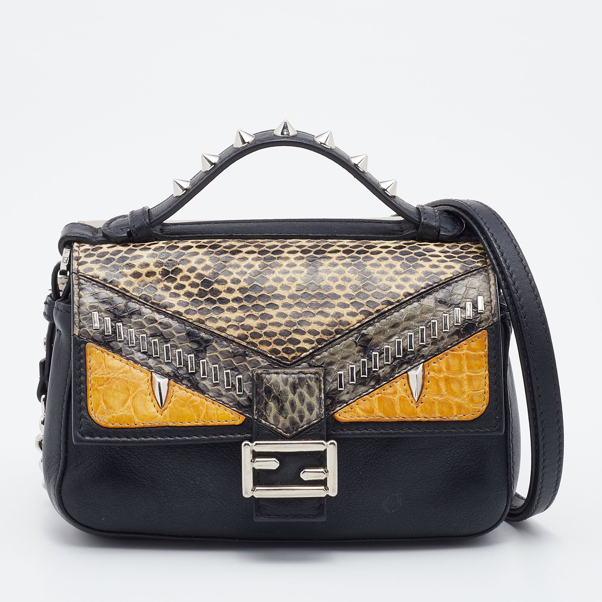 Fendi double shop micro baguette bag