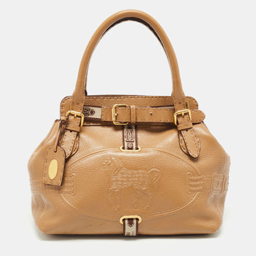 Fendi Brown Selleria Leather Villa Borghese Tote