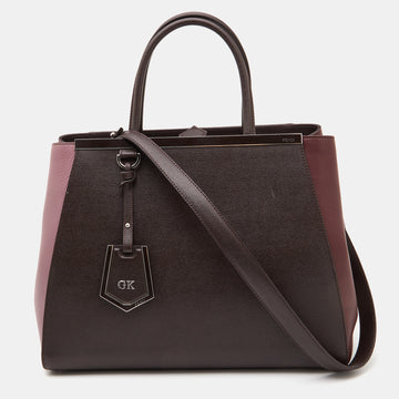 FENDI Tri Color Leather Medium 2Jours Tote