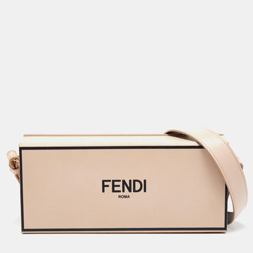 FENDI Old Rose Leather Horizontal Crossbody Bag