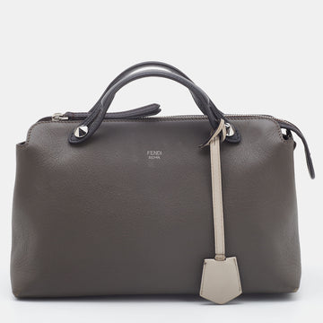 FENDI Grey/Black Leather Medium By The Way Satchel