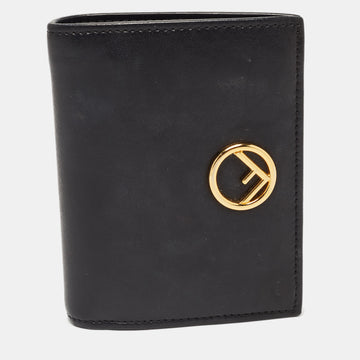 FENDI Black Leather F is  Bifold Wallet