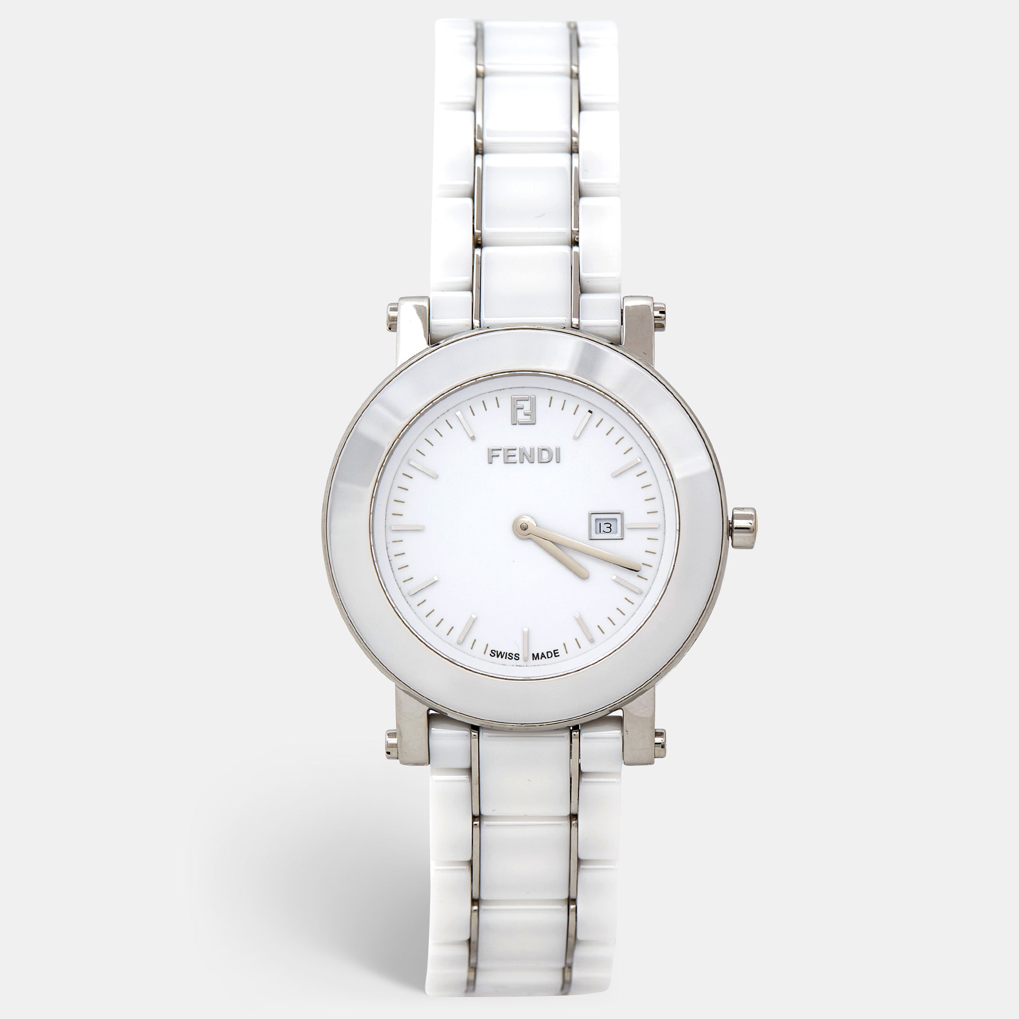 Fendi ceramic cheap watch white