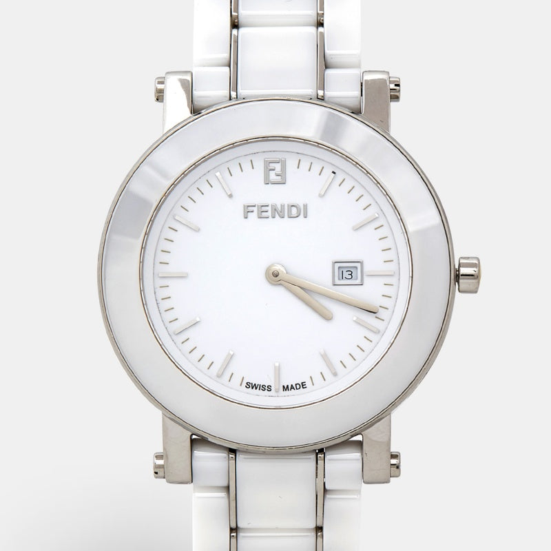 Fendi ceramic sale watch white