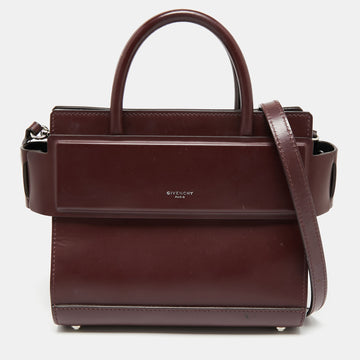 Givenchy Burgundy  Leather Mini Horizon Crossbody Bag