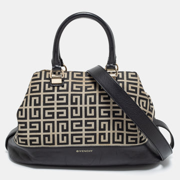 Givenchy Black/Grey Monogram Canvas and Leather Tote