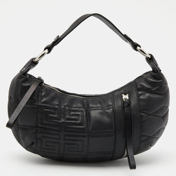 Givenchy Black Monogram Quilted Leather Hobo