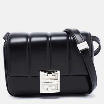 Givenchy Black Quilted Leather Small 4G Crossbody Bag