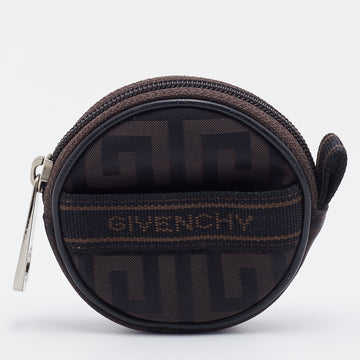 Givenchy Brown Signature Fabric Coin Purse
