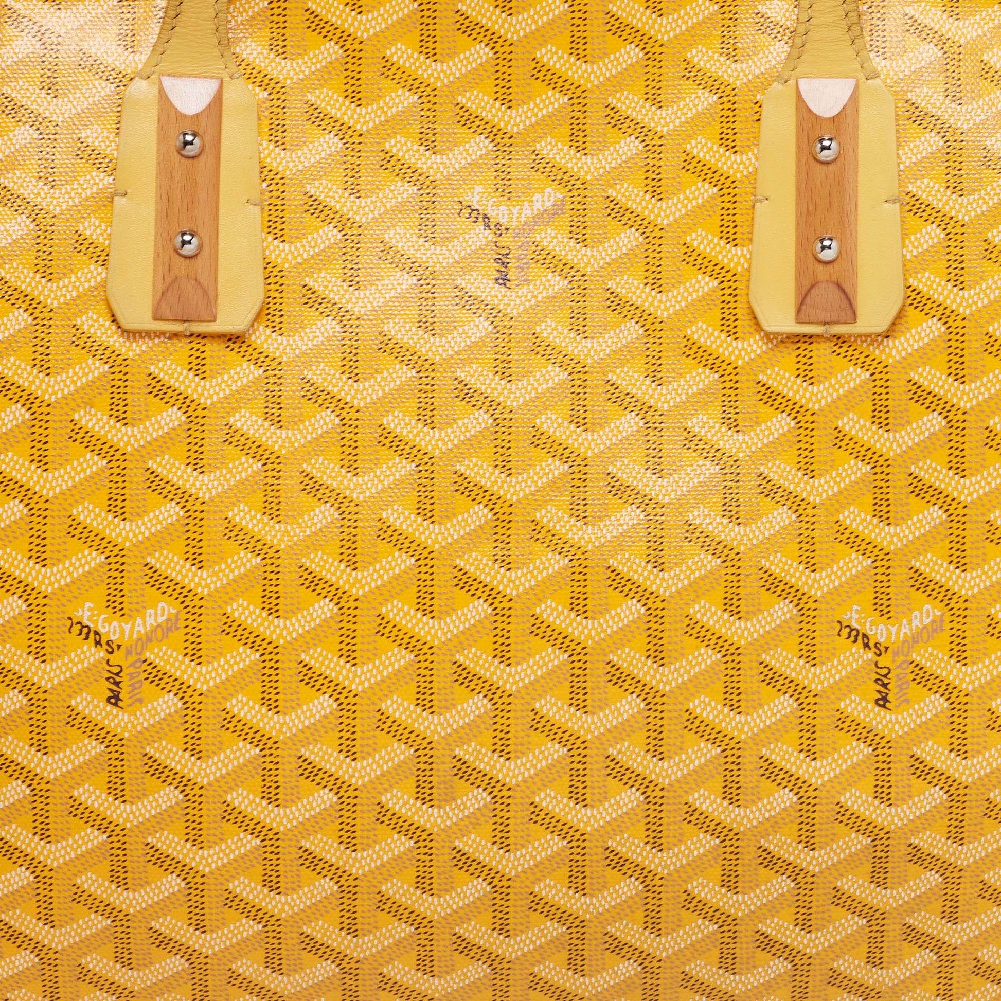 Goyard Yellow Goyardine Coated Canvas and Leather Marquises Tote Goyard