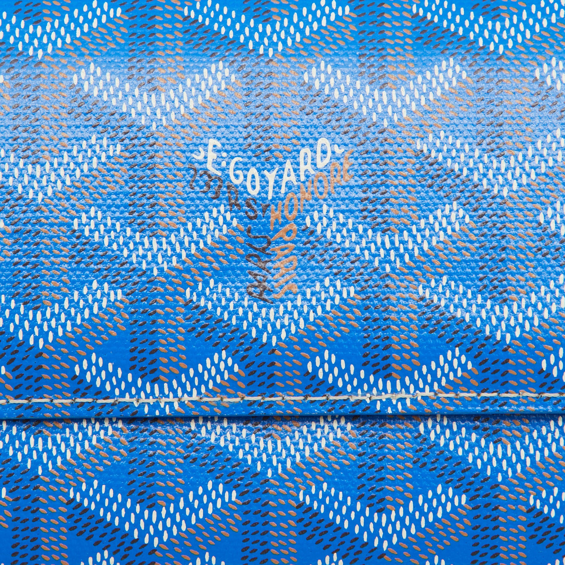 GOYARD Blue ine Coated Canvas Varenne Continental Wallet in 2023