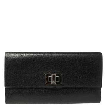 Gucci Black Leather Continental Wallet