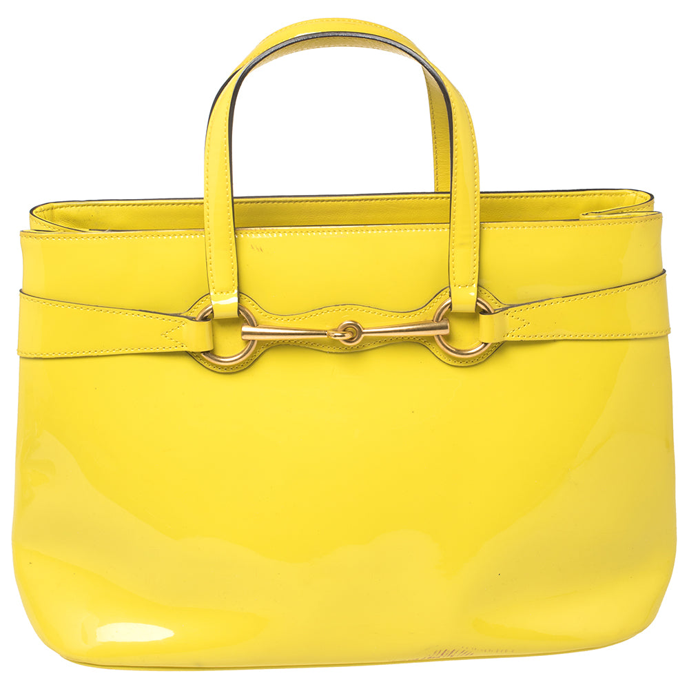 Gucci yellow outlet tote bag