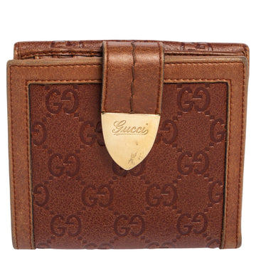 Gucci Brown Guccissima Leather French Wallet