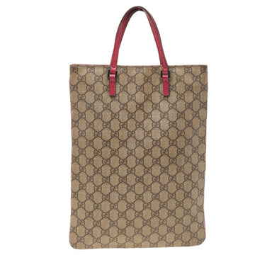 Gucci Beige/Pink GG Coated Canvas And Leather Trim Vertical Flat Tote