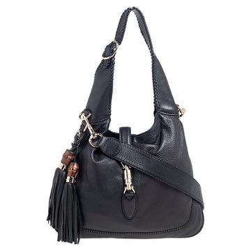 Gucci Black Leather Medium Jackie Hobo