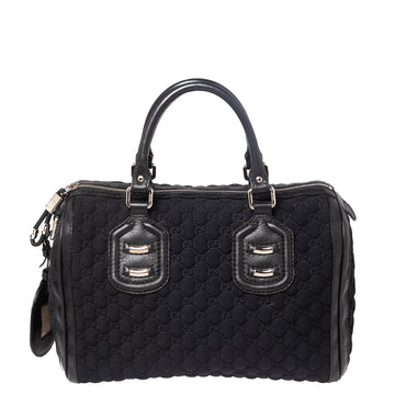 Gucci Black GG Neoprene and Leather Medium Joy Boston Bag