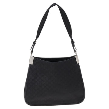 Gucci Black Canvas And Leather Guccissima Shoulder Bag