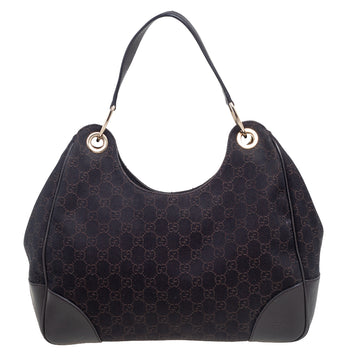 Gucci Brown GG Canvas And Leather Colbert Hobo