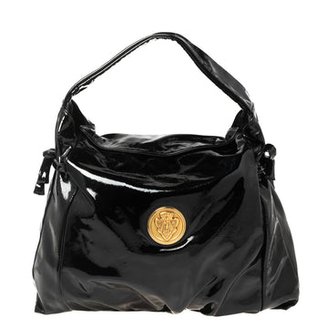 Gucci Black Patent Leather Hysteria Hobo