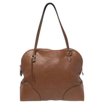 Gucci Brown Leather Bree Dome Satchel