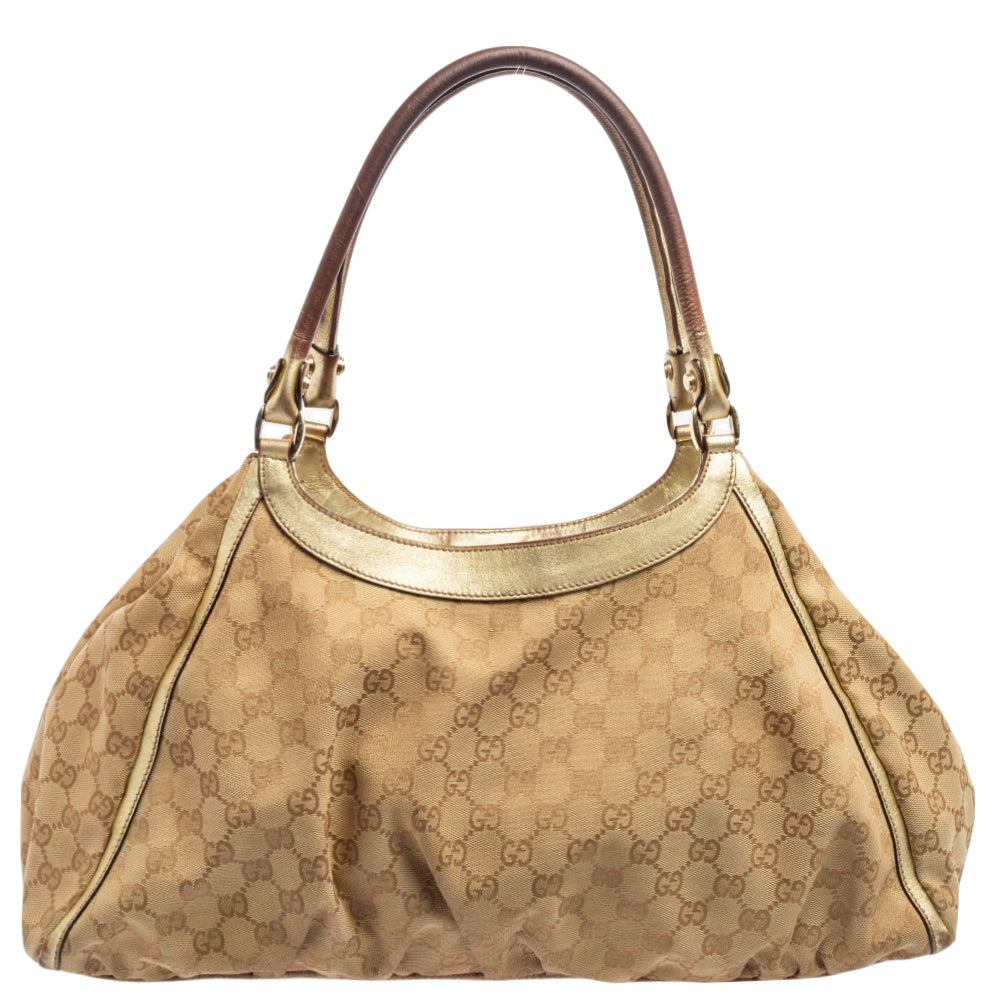 Gucci GG Canvas Abbey D-Ring Shoulder Bag (SHG-34771) – LuxeDH