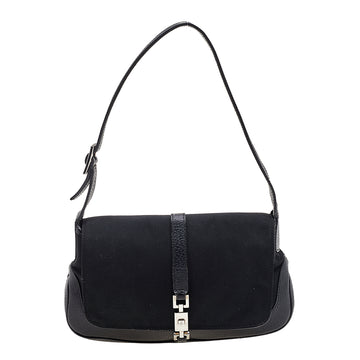 Gucci Black Canvas And Leather Jackie Shoulder Bag