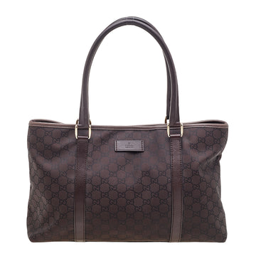 Gucci Dark Brown GG Canvas And Leather Vintage Joy Tote