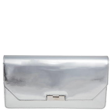 Gucci Metallic Silver Leather 58 Clutch