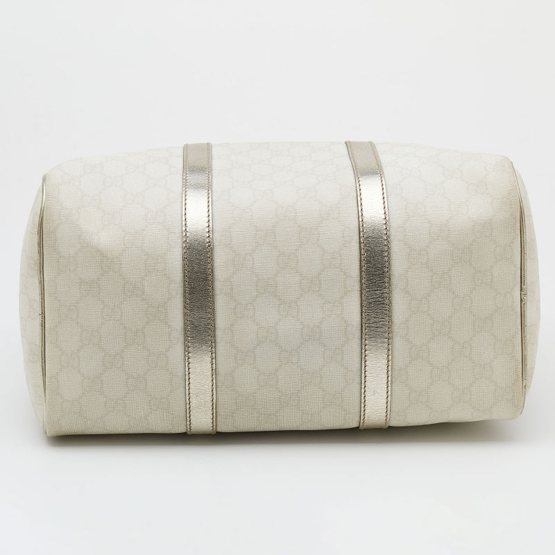 Boston leather handbag Gucci Silver in Leather - 27909227
