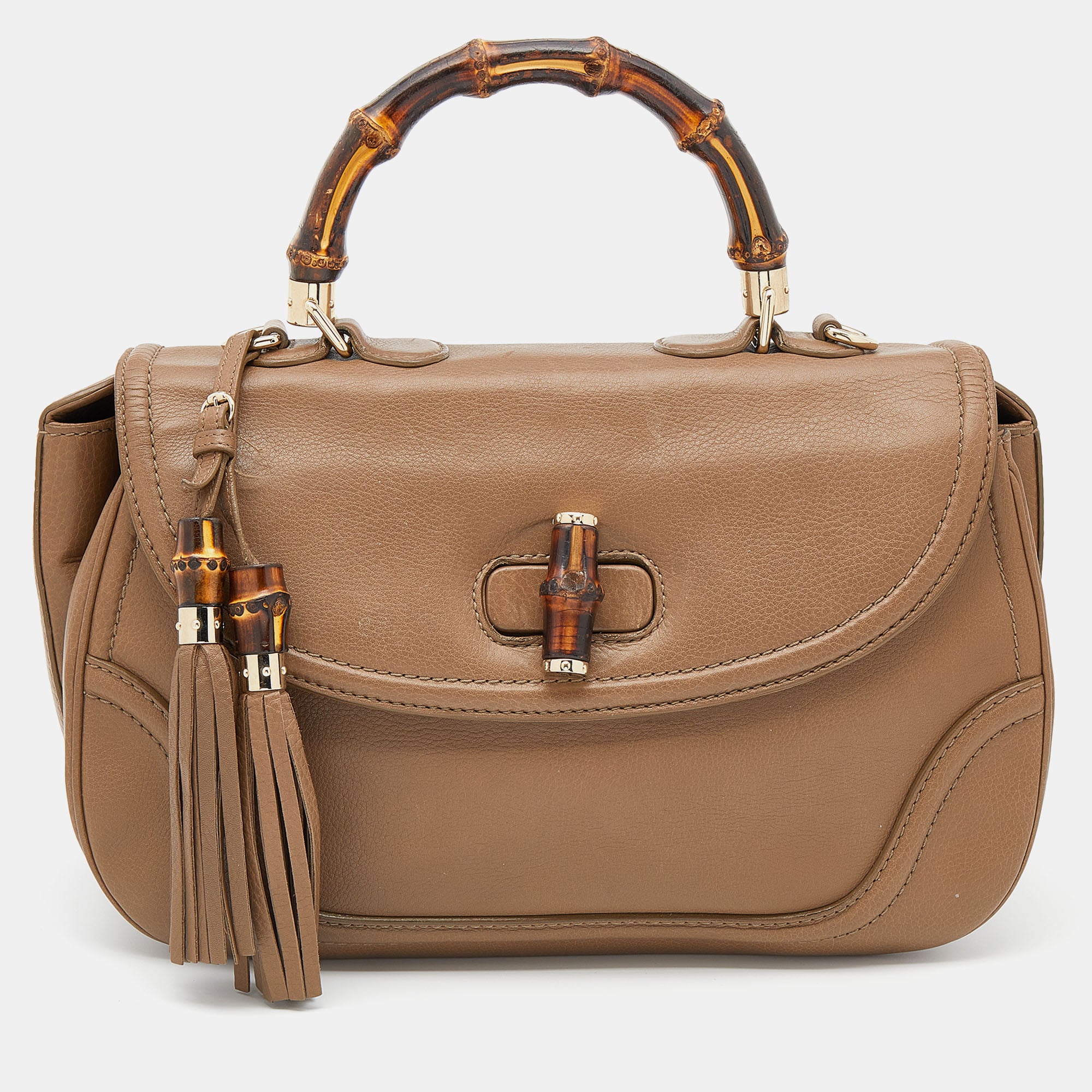 Bamboo top handle online bag