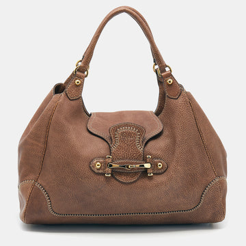 Gucci Brown Leather Large New Pelham Hobo