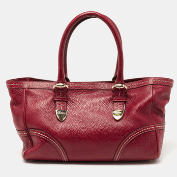 Gucci Red Leather Medium Signoria Tote