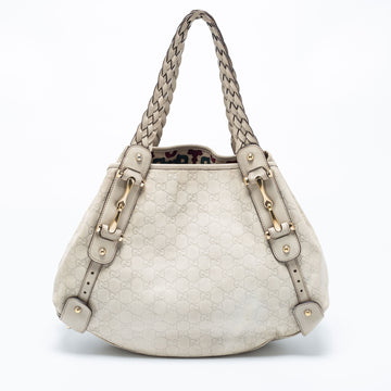 Gucci Beige Guccissima Leather Medium Pelham Shoulder Bag